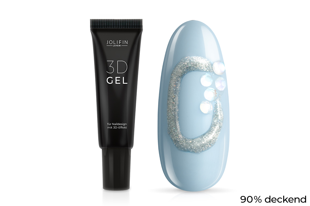 Jolifin LAVENI 3D Gel - silver 8ml