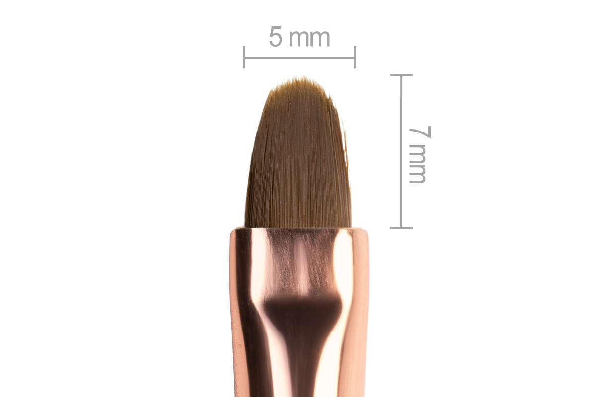Jolifin Gel Brush rosy-black - oval size 6