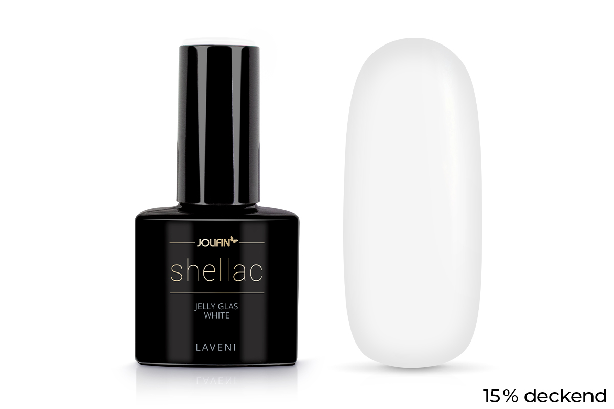 Jolifin LAVENI Shellac - Jelly jar white 10ml