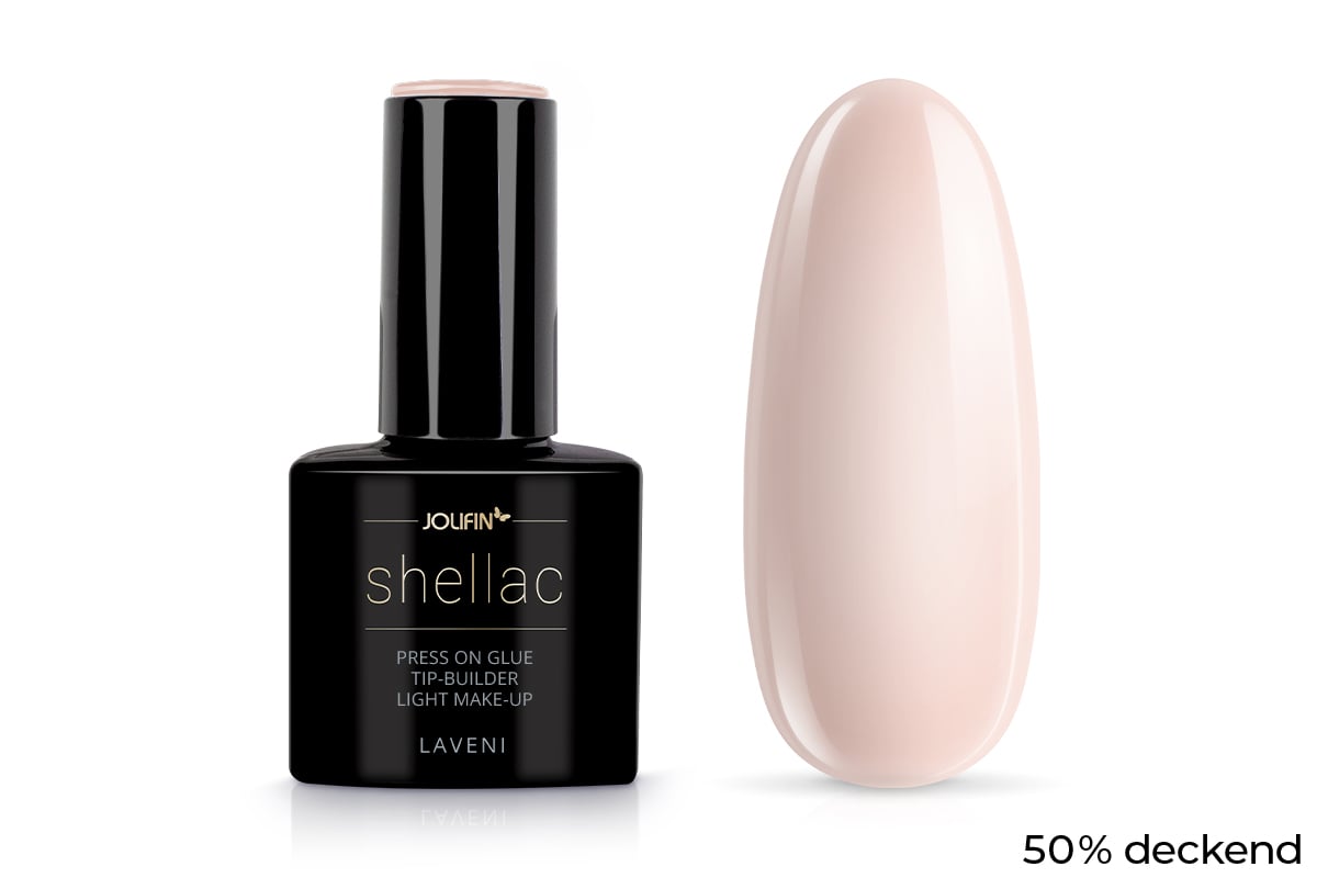 Jolifin LAVENI Shellac PressOn - Glue Tip-Builder light make-up 10ml