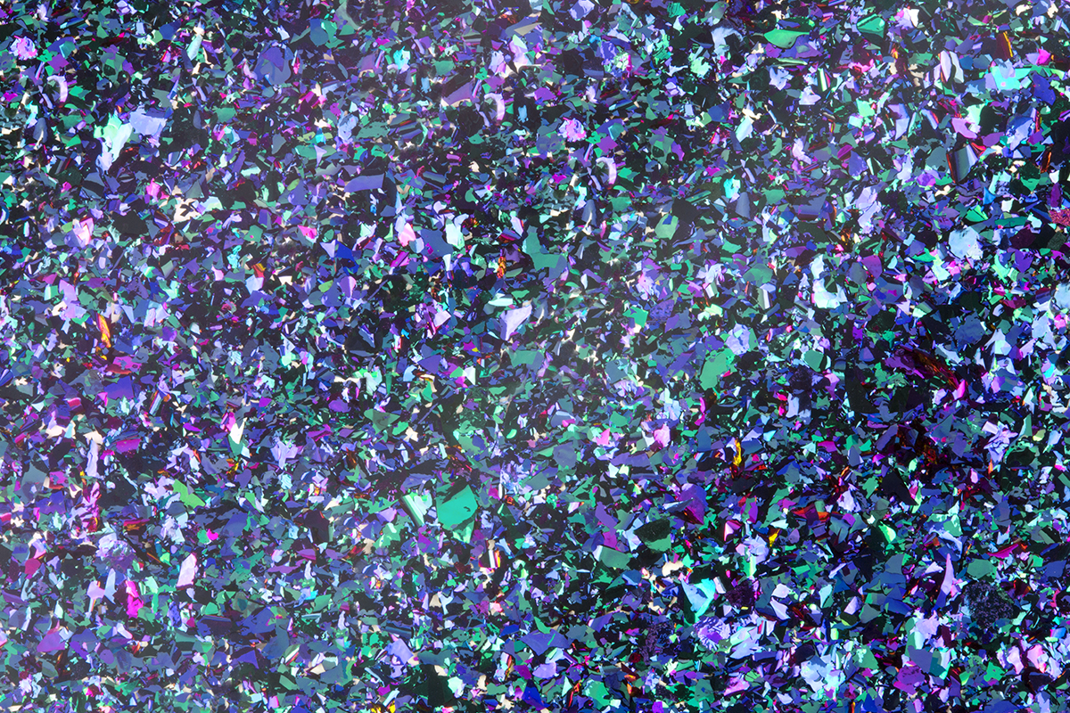 Jolifin Mirror-Chrome Flakes - FlipFlop turquoise & violet