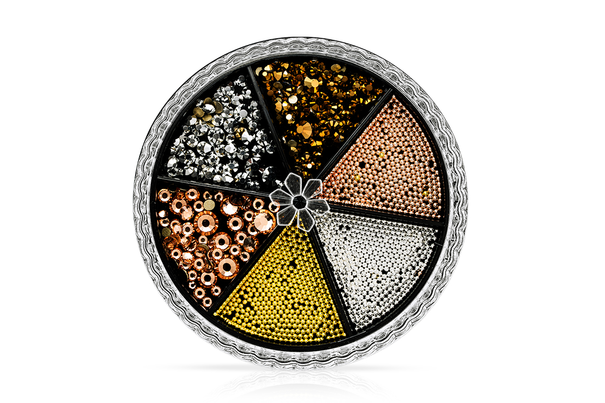 Jolifin LAVENI Rhinestone Display - royal pearl mix