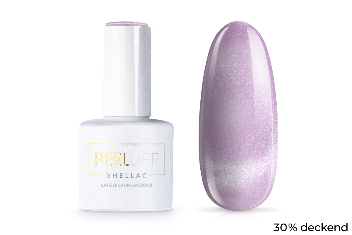 Jolifin LAVENI Shellac PeelOff - Cat-Eye satin lavender 10ml
