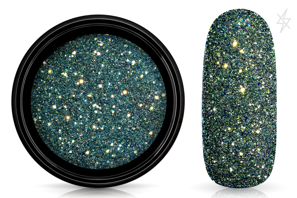 Jolifin LAVENI FlashOn glitter powder - golden blue