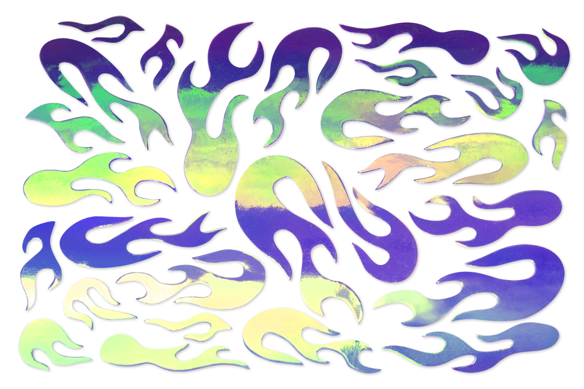 Jolifin Hologram Sticker - Flame galaxy