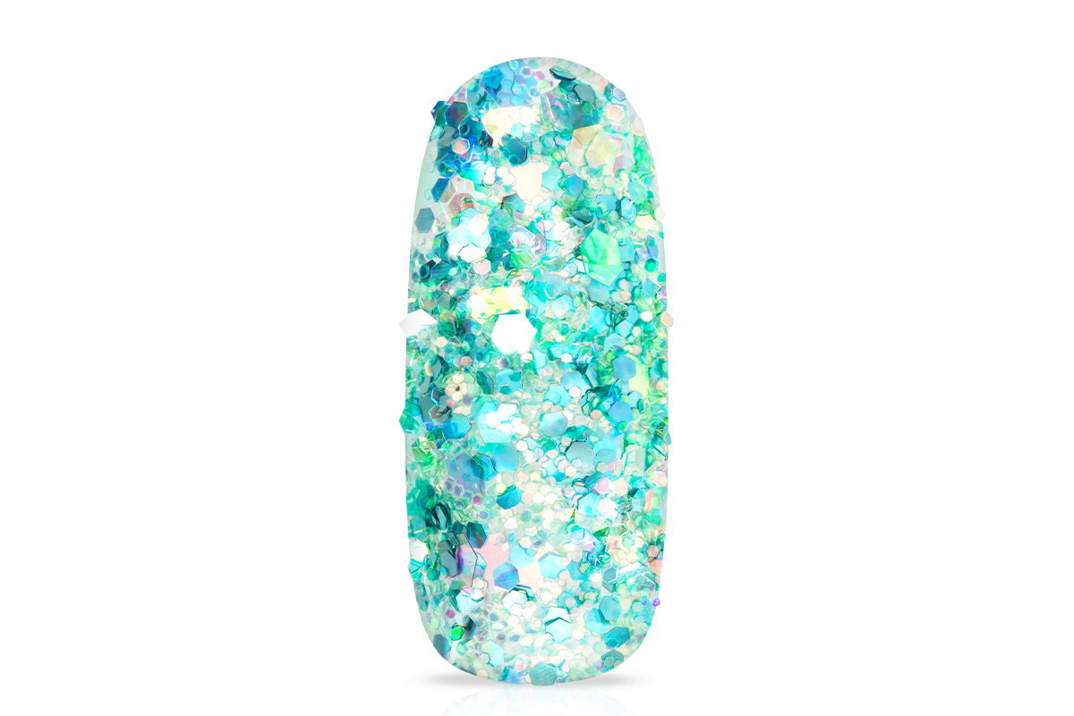 Jolifin Hexagon Glitter - icy turquoise