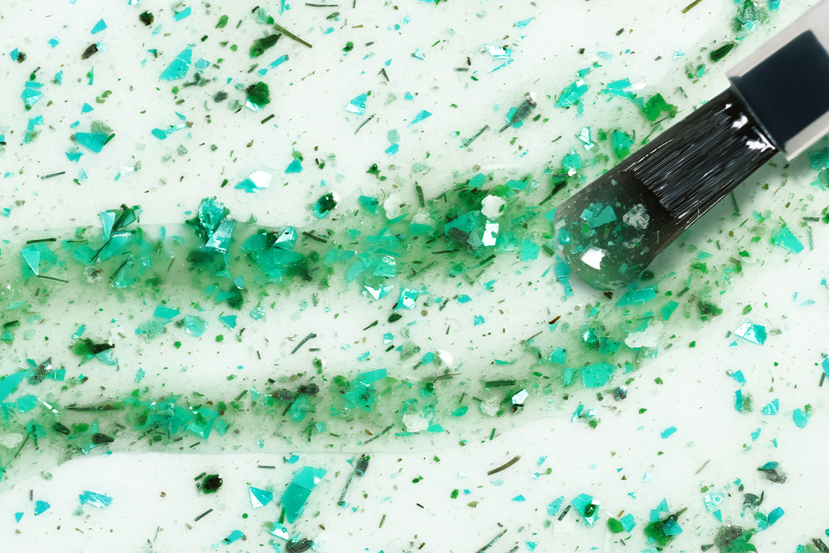 Jolifin LAVENI Shellac - Jelly Glas dried flowers mint 10ml