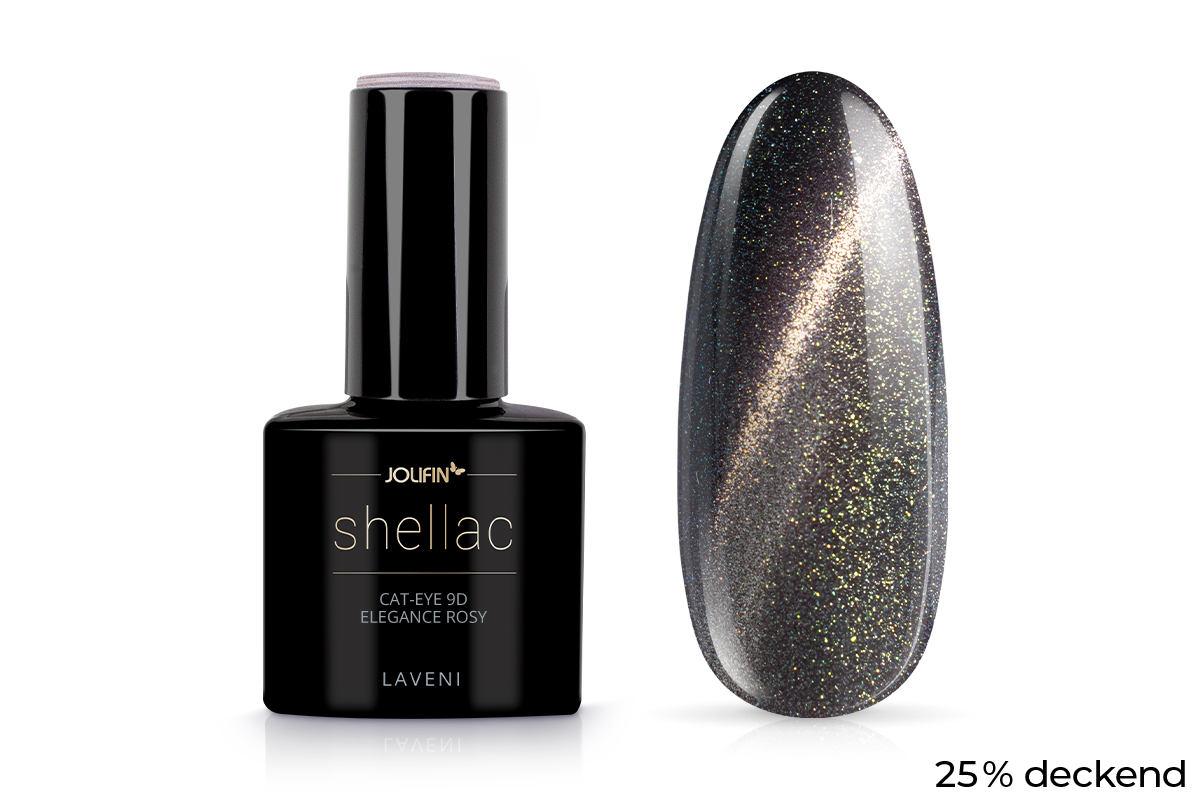 Jolifin LAVENI Shellac - Cat-Eye 9D elegance rosy 10ml