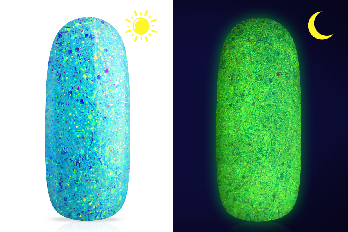 Jolifin Nightshine glitter powder - neon-blue