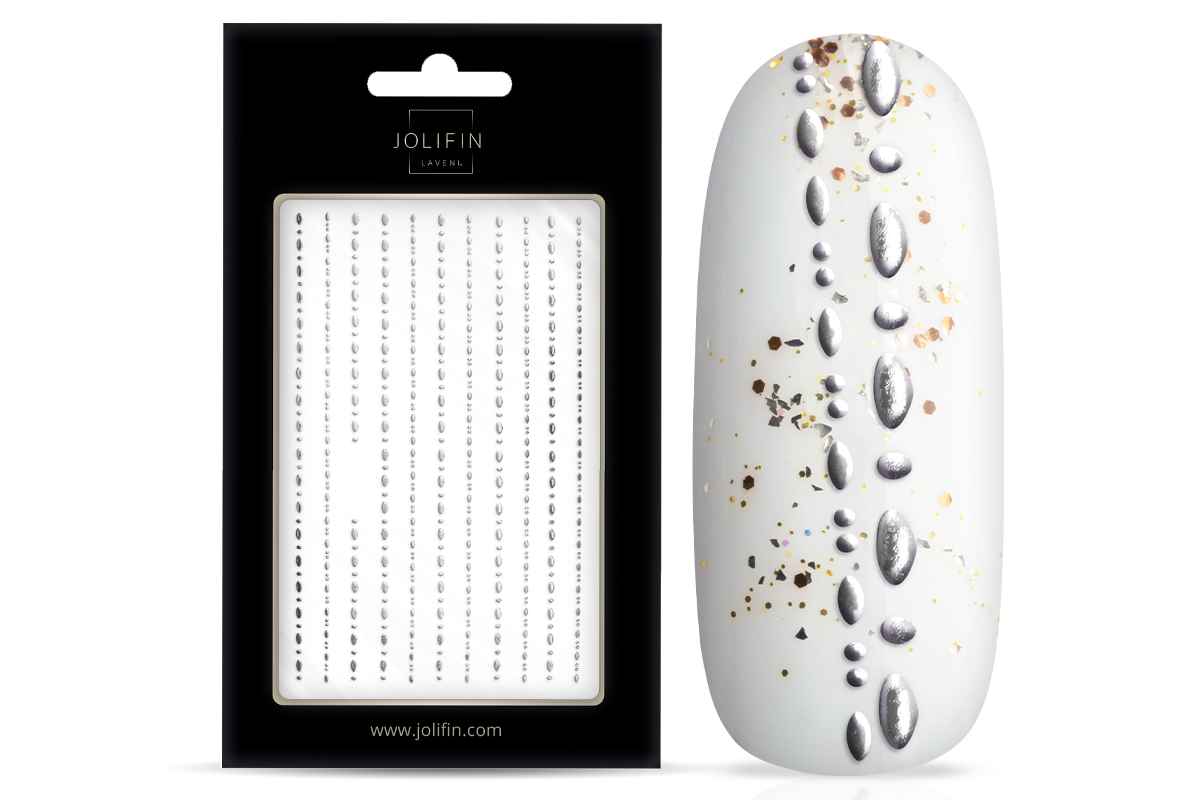 Jolifin LAVENI XL Sticker - Stripes chain silver
