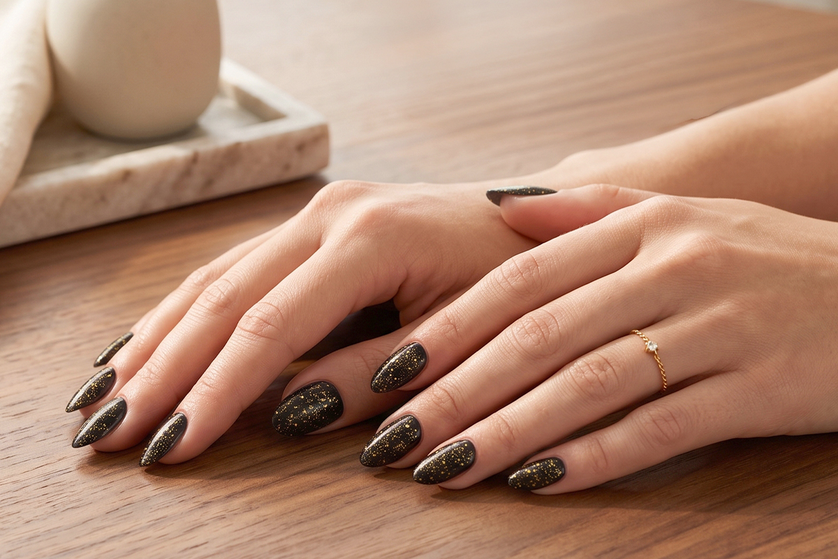Jolifin LAVENI Shellac – Top coat without a tack coat super-glossy lotus effect,smoked gold 10ml