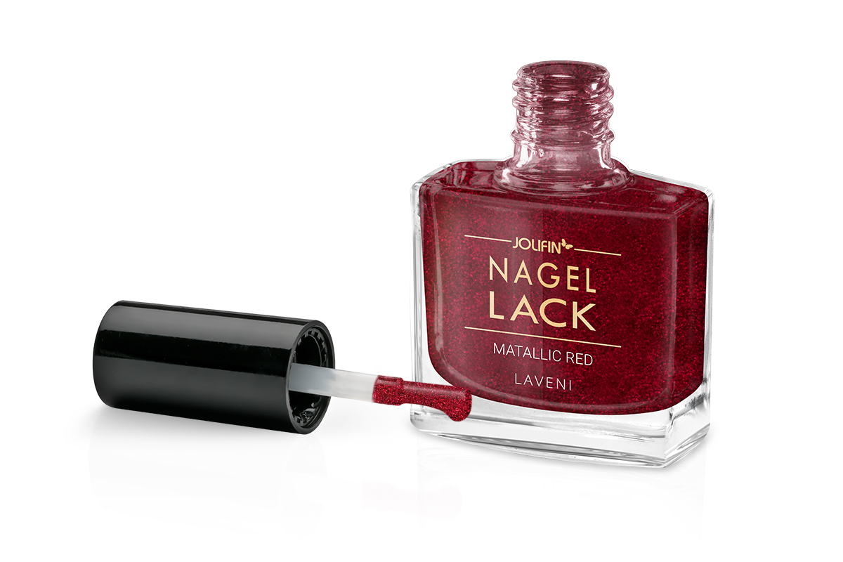 Jolifin LAVENI Nail Polish - metallic red 9ml