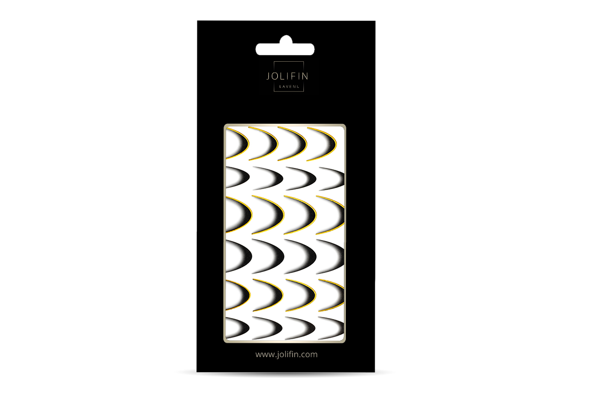 Jolifin LAVENI XL Stickers - Ombre French gold & black