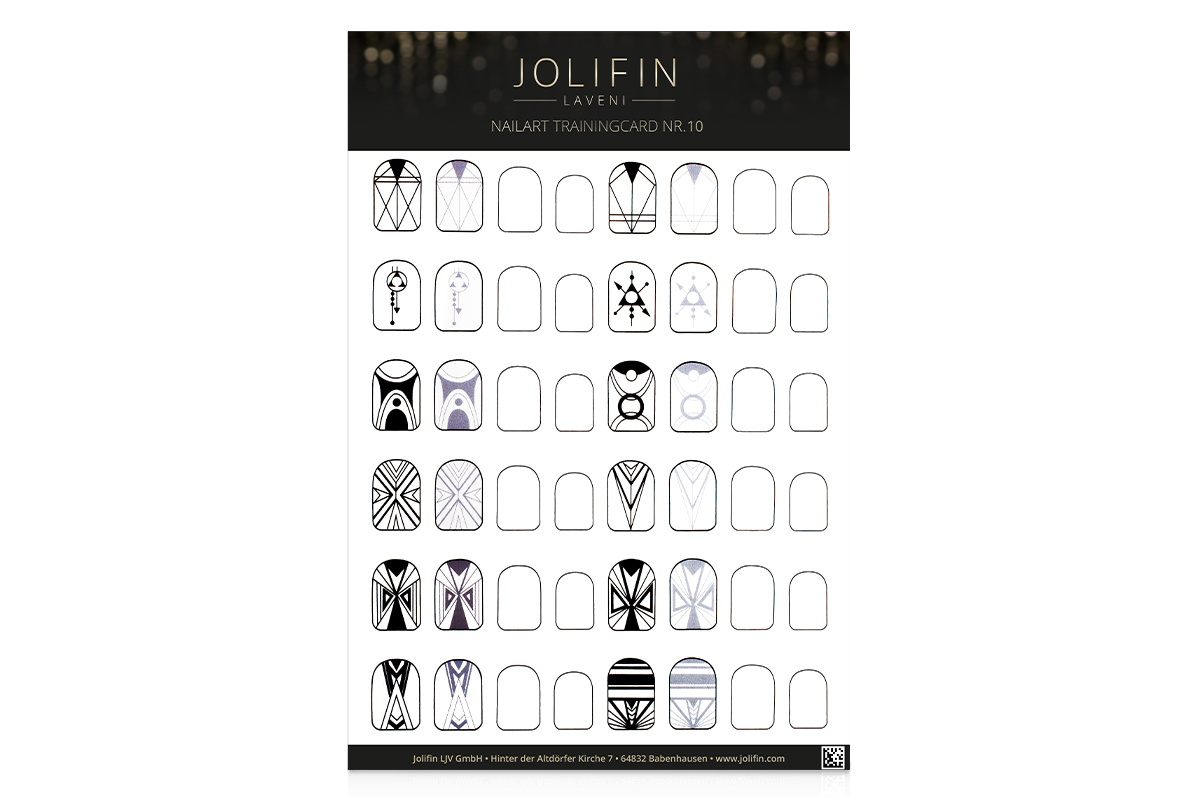 Jolifin LAVENI Nail Art Training Card No. 10