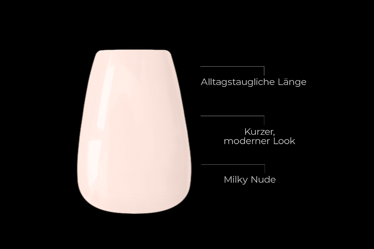 Jolifin 150er Tipbox Press-On Coffin - short milky nude