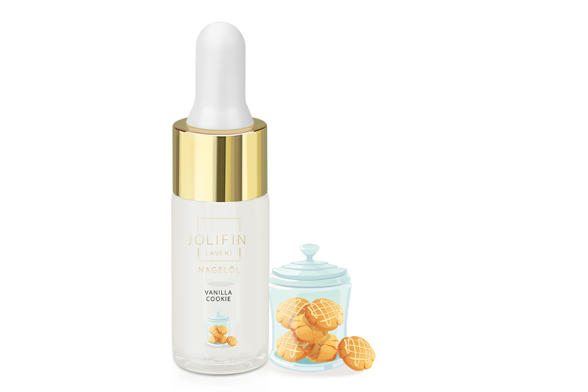 Jolifin LAVENI Nail Oil - Vanilla Cookie 10ml