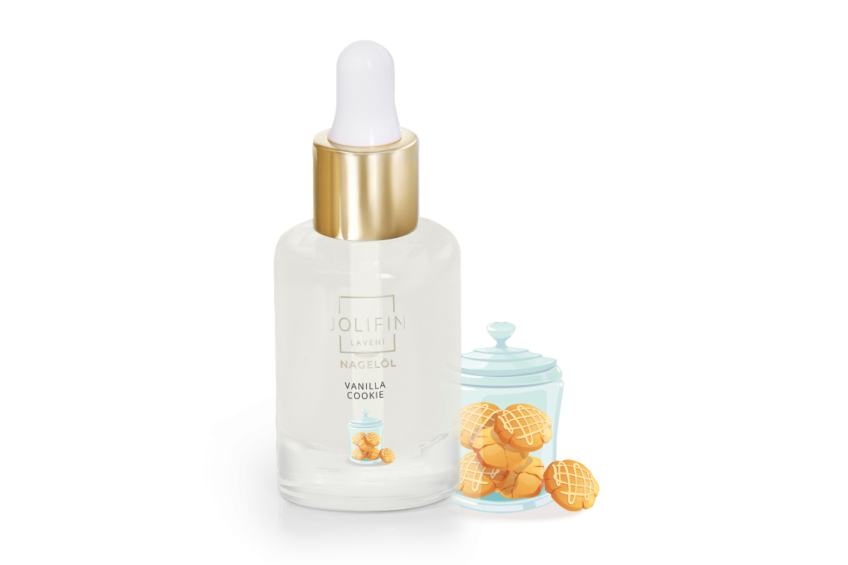 Jolifin LAVENI Nagelöl - Vanilla Cookie 10ml