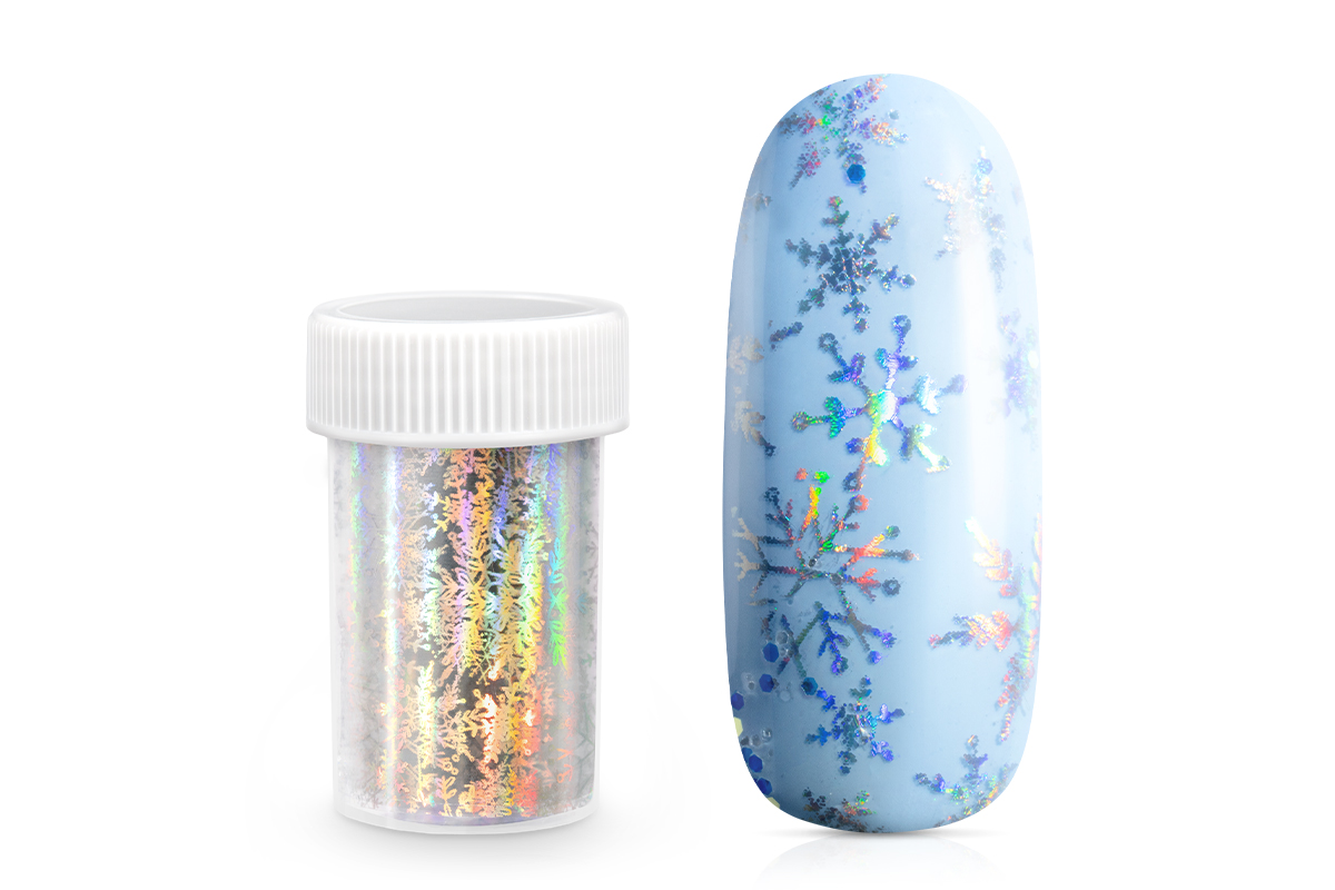 Jolifin Transfer Nail Foil XL - silver snow