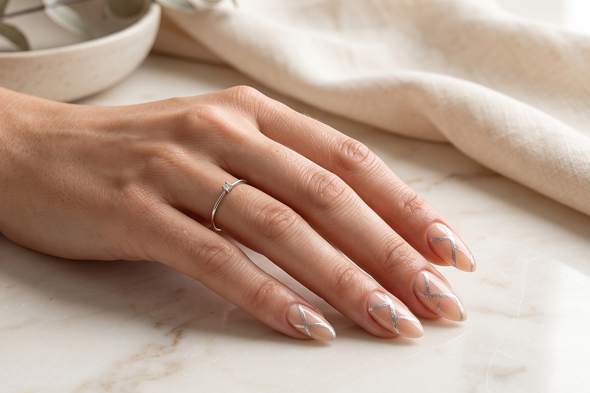 Jolifin LAVENI Shellac Fineliner - glossy silver 10ml