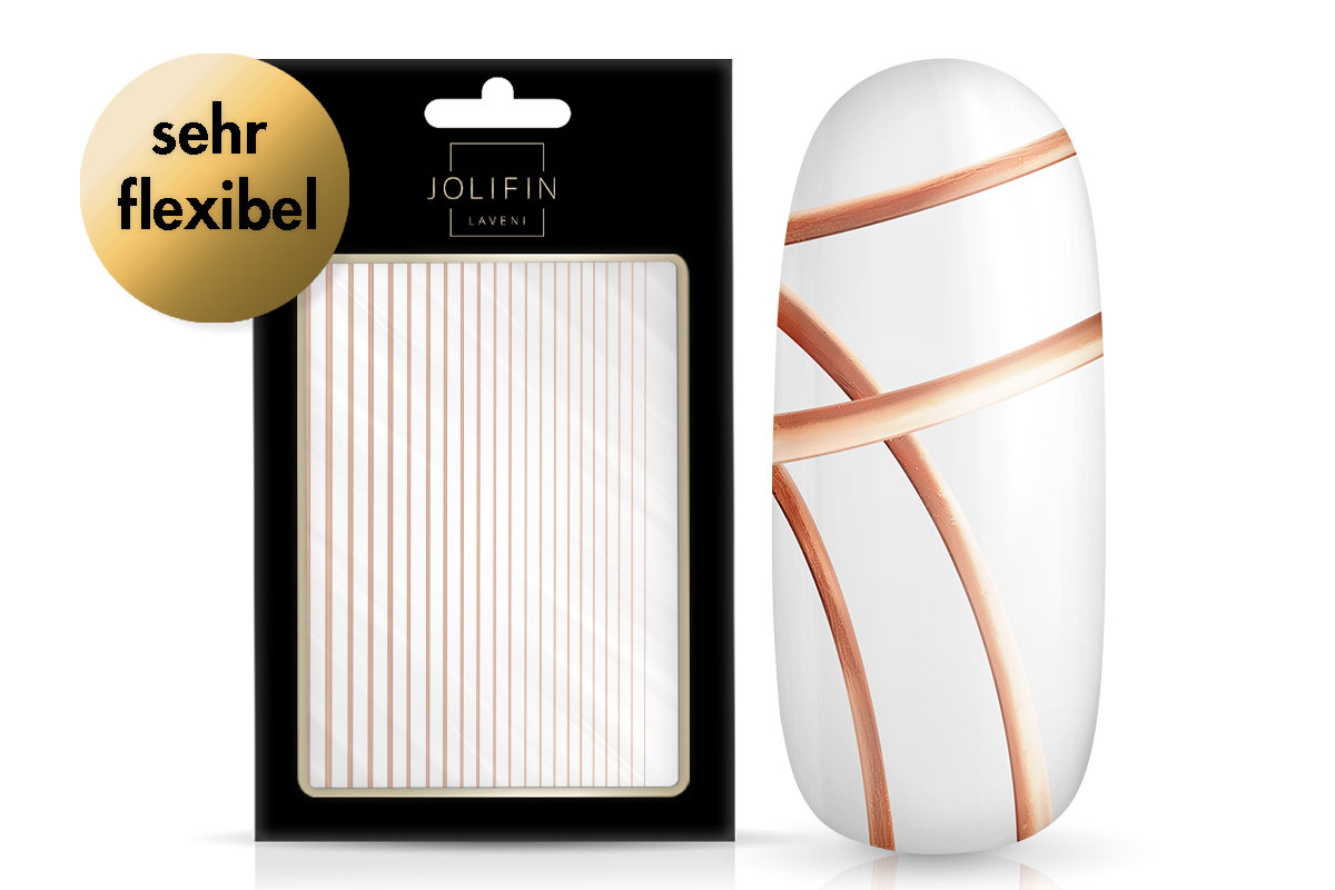 Jolifin LAVENI XL Sticker - Stripes rose-gold No. 1