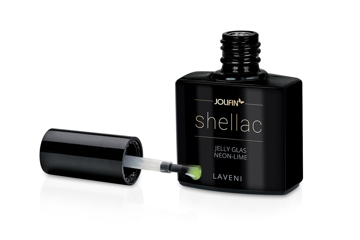 Jolifin LAVENI Shellac - Jelly Glas neon-lime 10ml