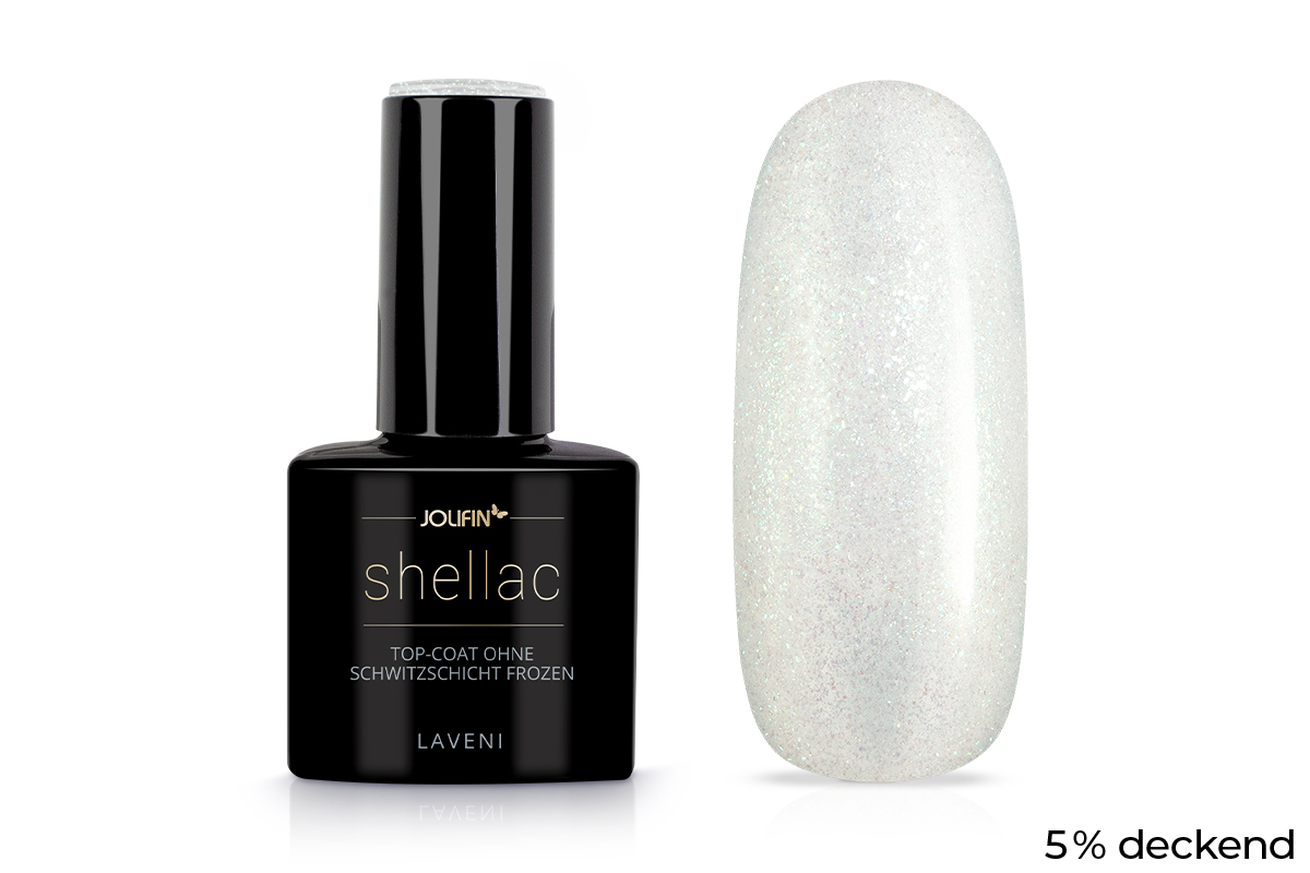 Jolifin LAVENI Shellac - Top-Coat without sweat layer frozen 10ml