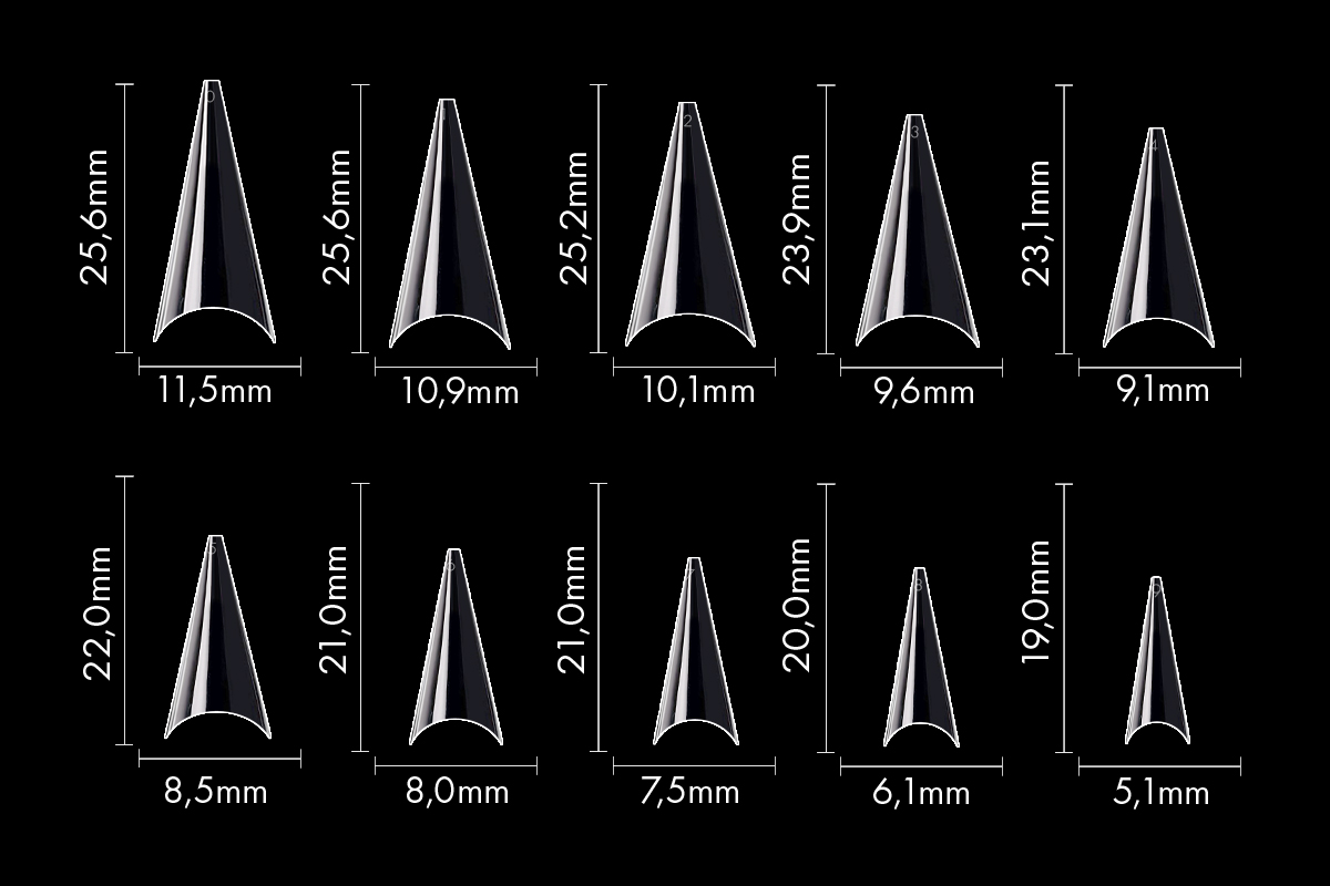 Jolifin 100er Tipbox - classic Stiletto clear