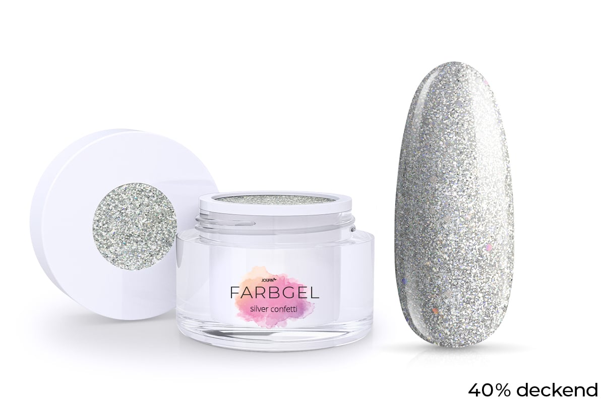Jolifin colour gel silver confetti 5ml