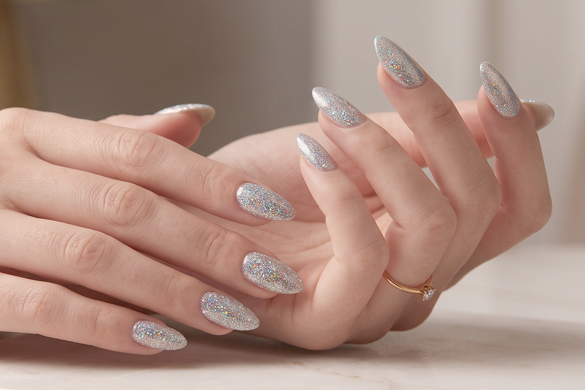 Jolifin colour gel silver confetti 5ml