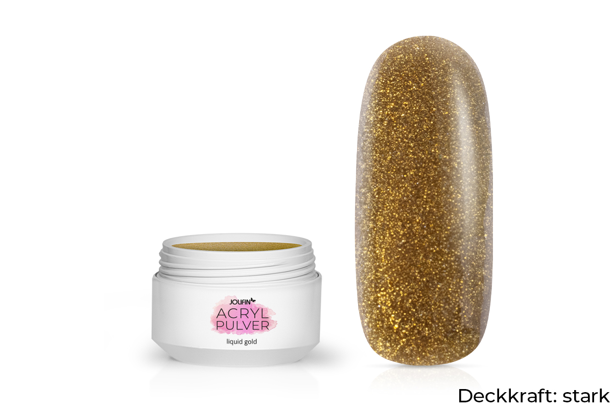 Jolifin acrylic colour powder - liquid gold 5g
