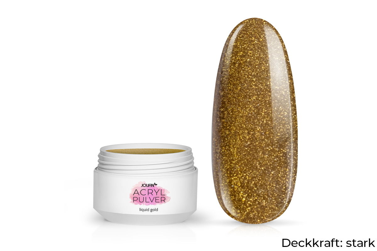 Jolifin acrylic colour powder - liquid gold 5g