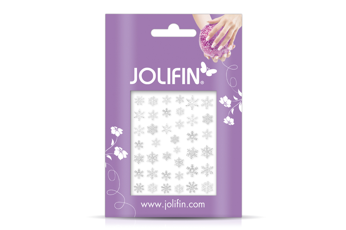 Jolifin Sticker Snowflake - silver
