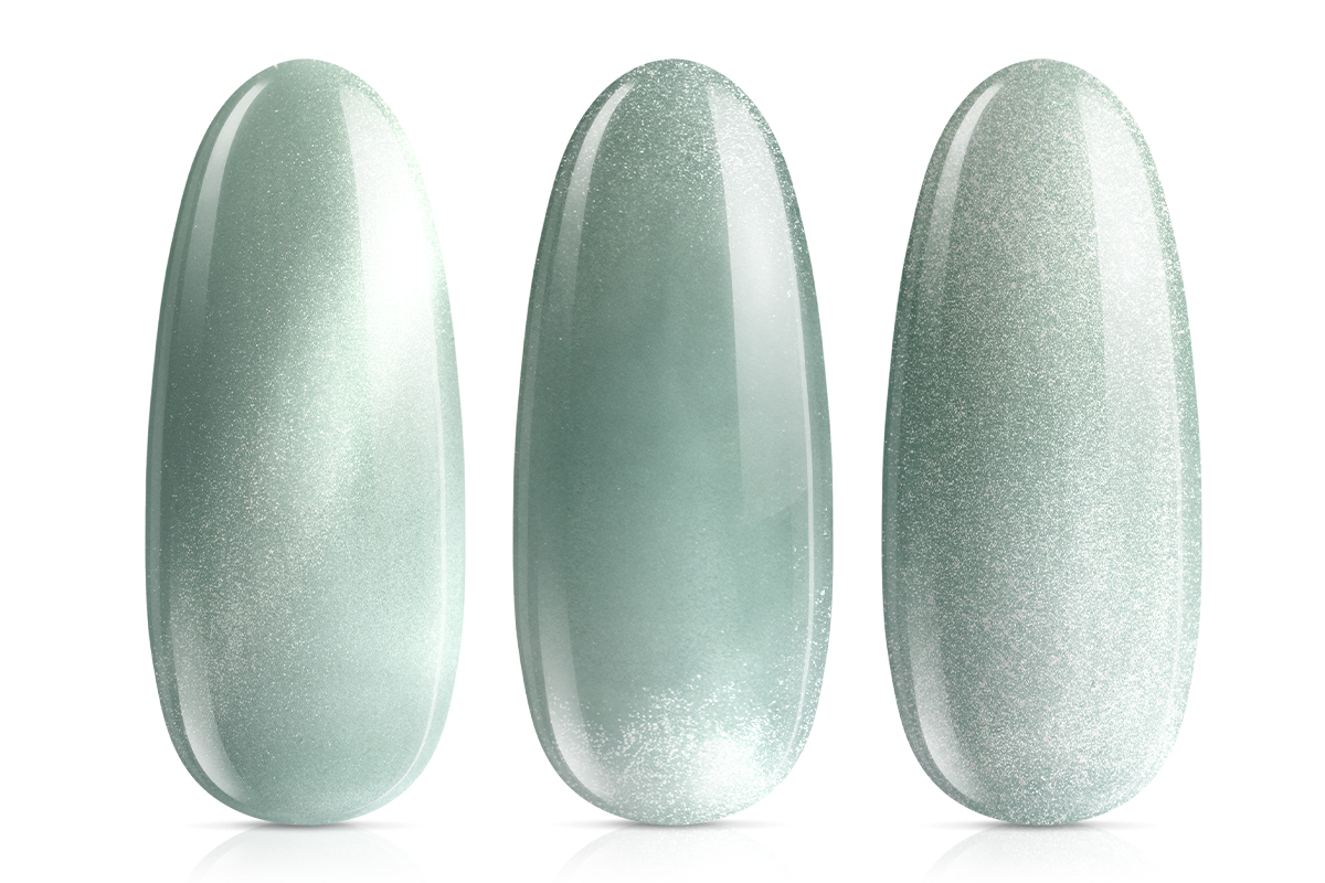 Jolifin LAVENI 3in1 Shellac - Cat-Eye satin eucalyptus 10ml