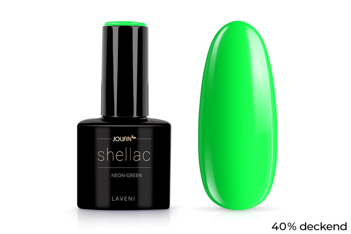 Jolifin LAVENI Shellac - neon-green 10ml