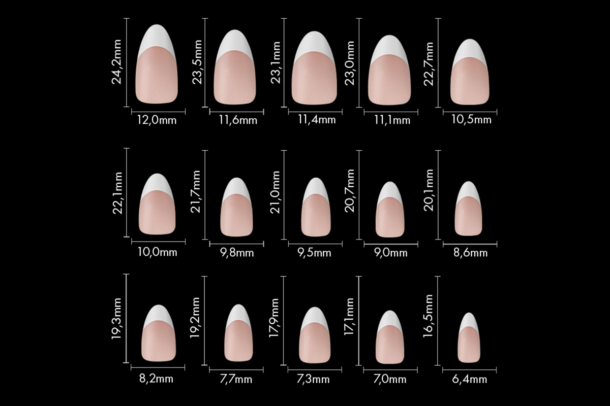 Jolifin 150 Tipbox Press-On Almond - French White