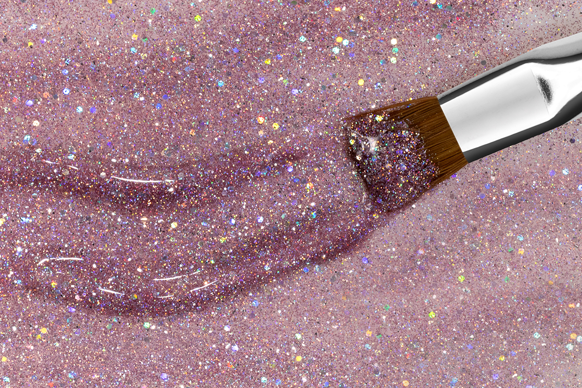 Jolifin colour gel rosy hologram glitter 5ml