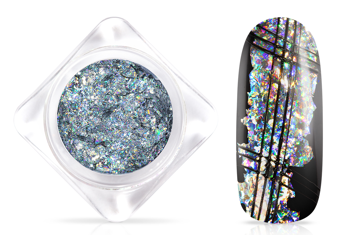 Jolifin Foil Flakes - Hologram silver