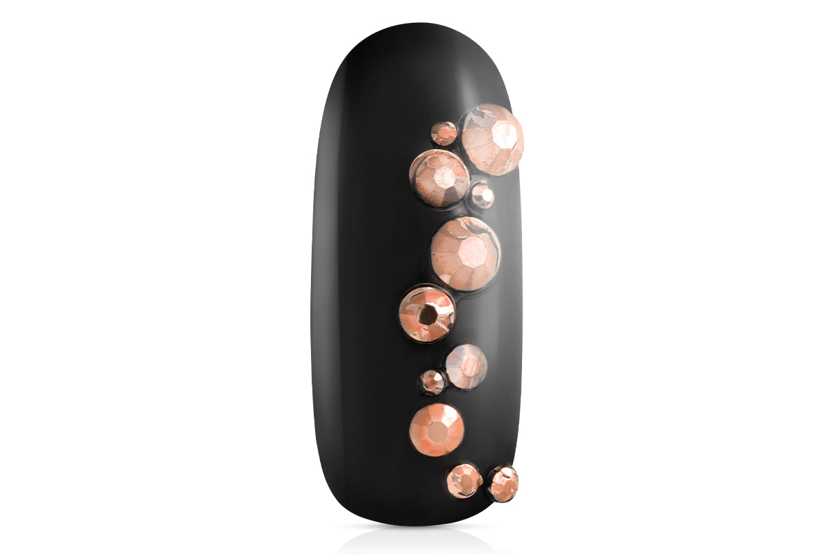 Jolifin rhinestone display rose gold