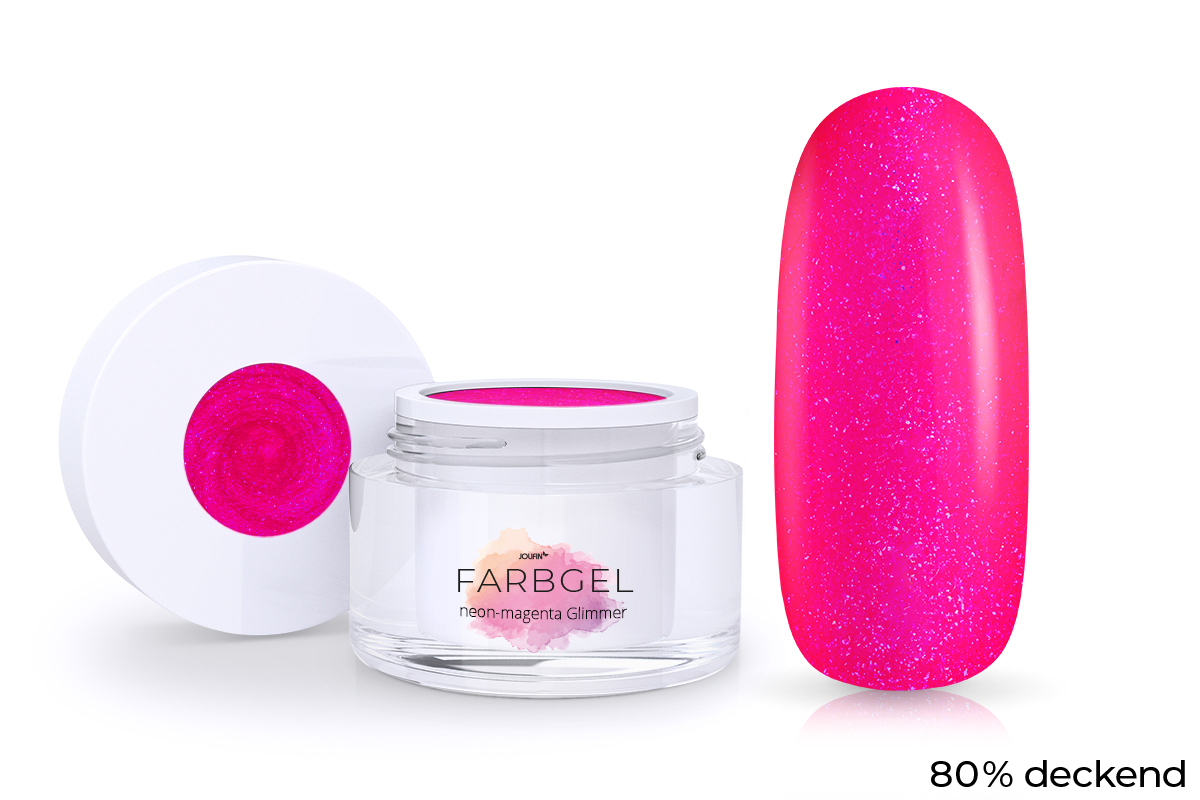 Jolifin Farbgel neon-magenta Glimmer 5ml