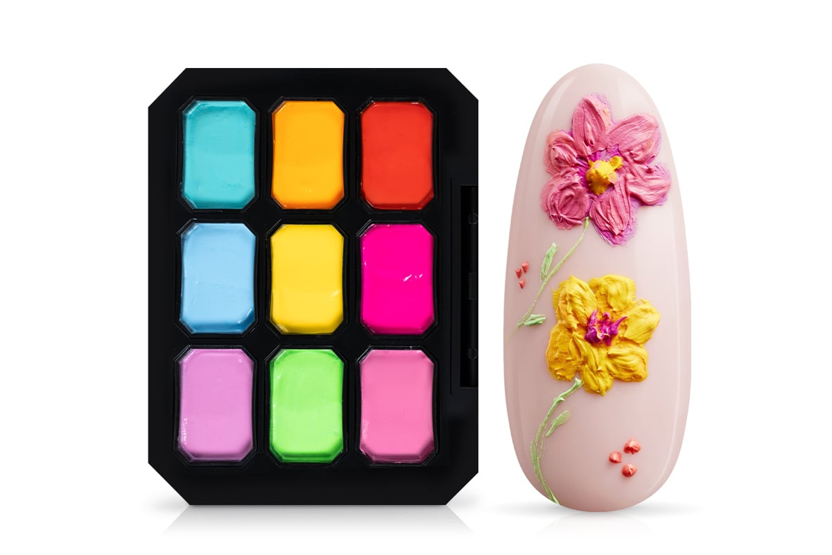 Jolifin Structure Oil Painting & Ombre Gel Palette – Neon 20ml