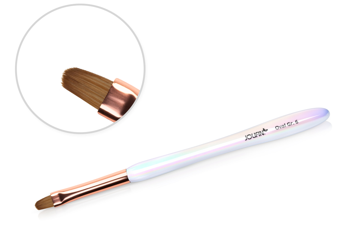 Jolifin Aurora Brush white - oval size 6