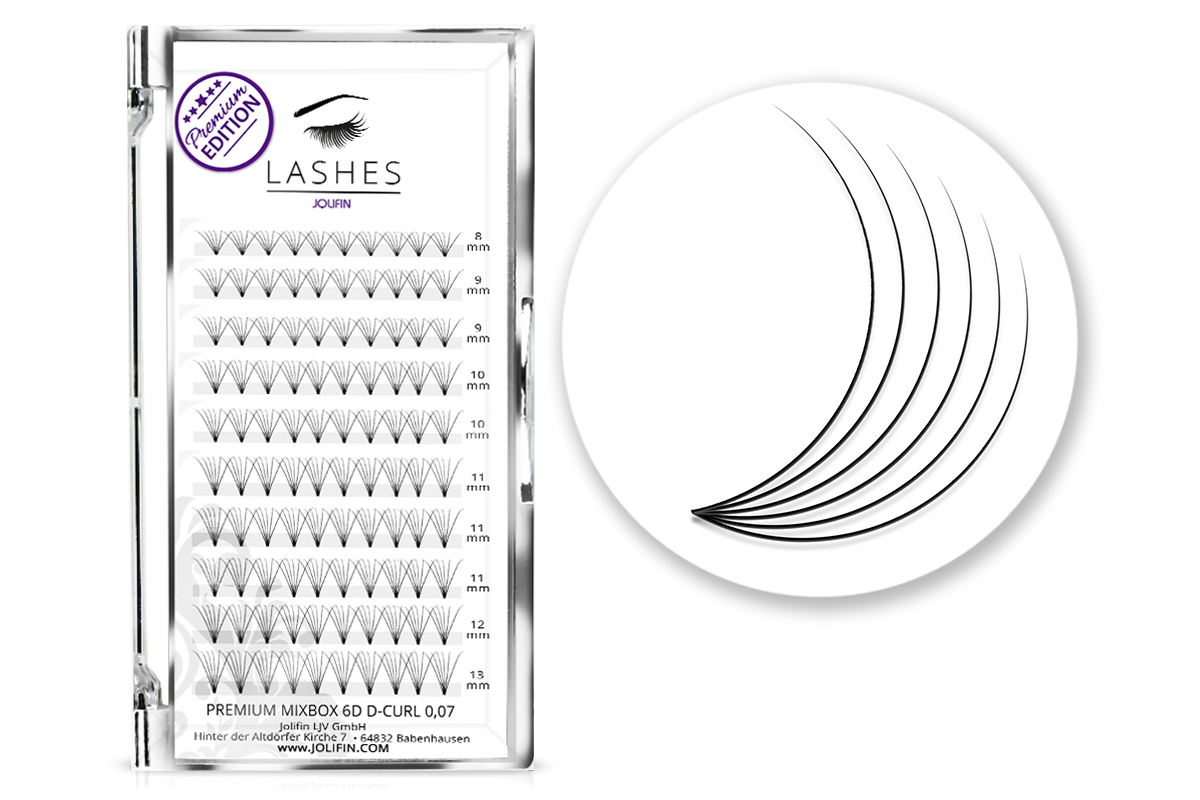 Premium MixBox - 6D Eyelash Fan D-Curl 0,07