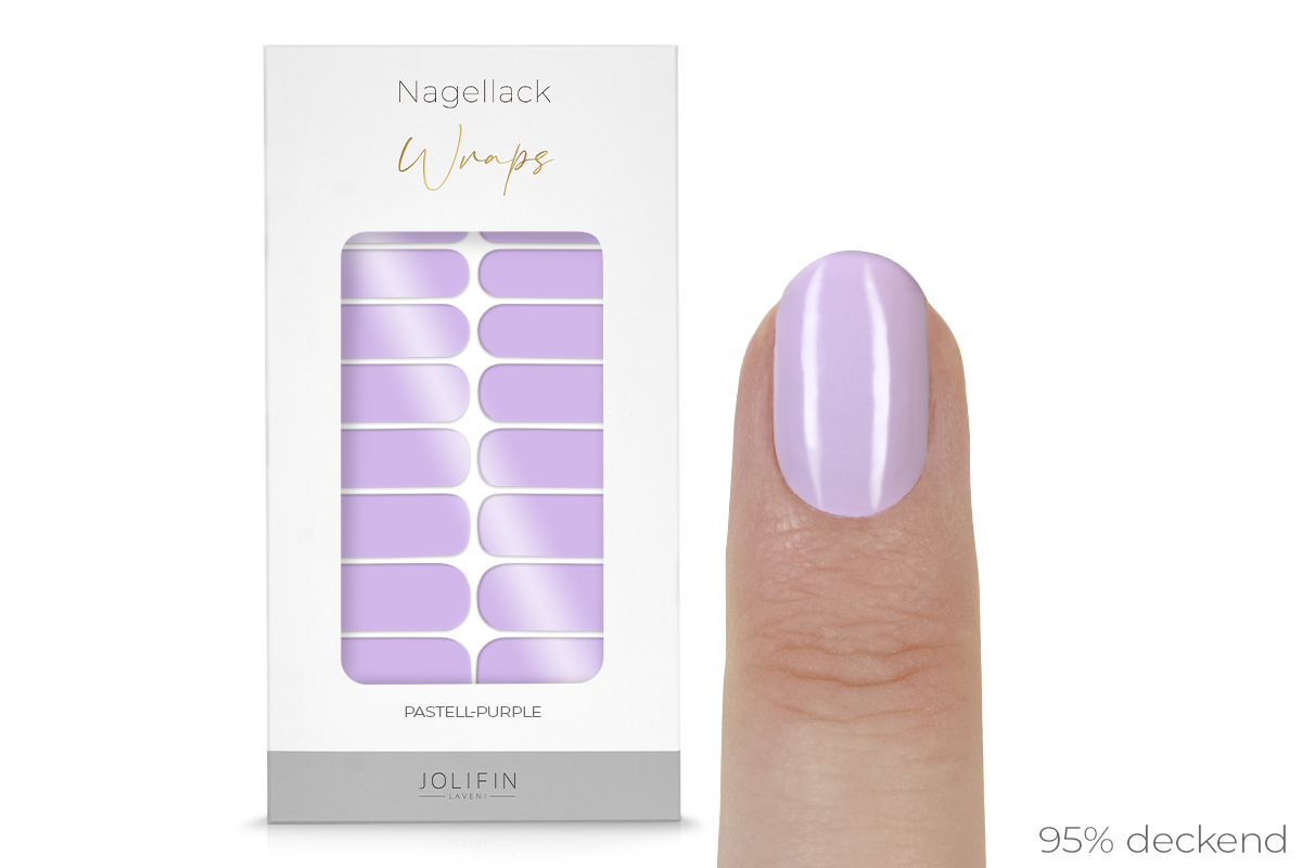 Jolifin LAVENI Nagellack-Wraps - pastell-purple