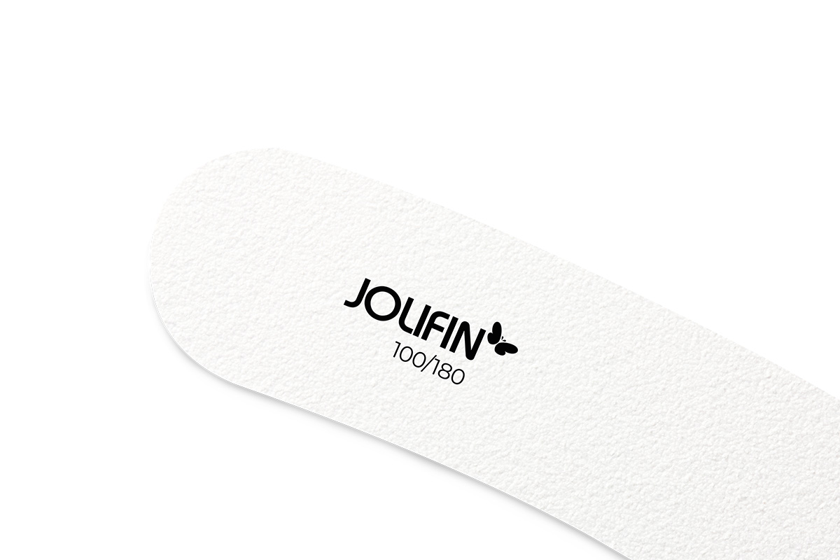Jolifin File Basic - curved white 100/180