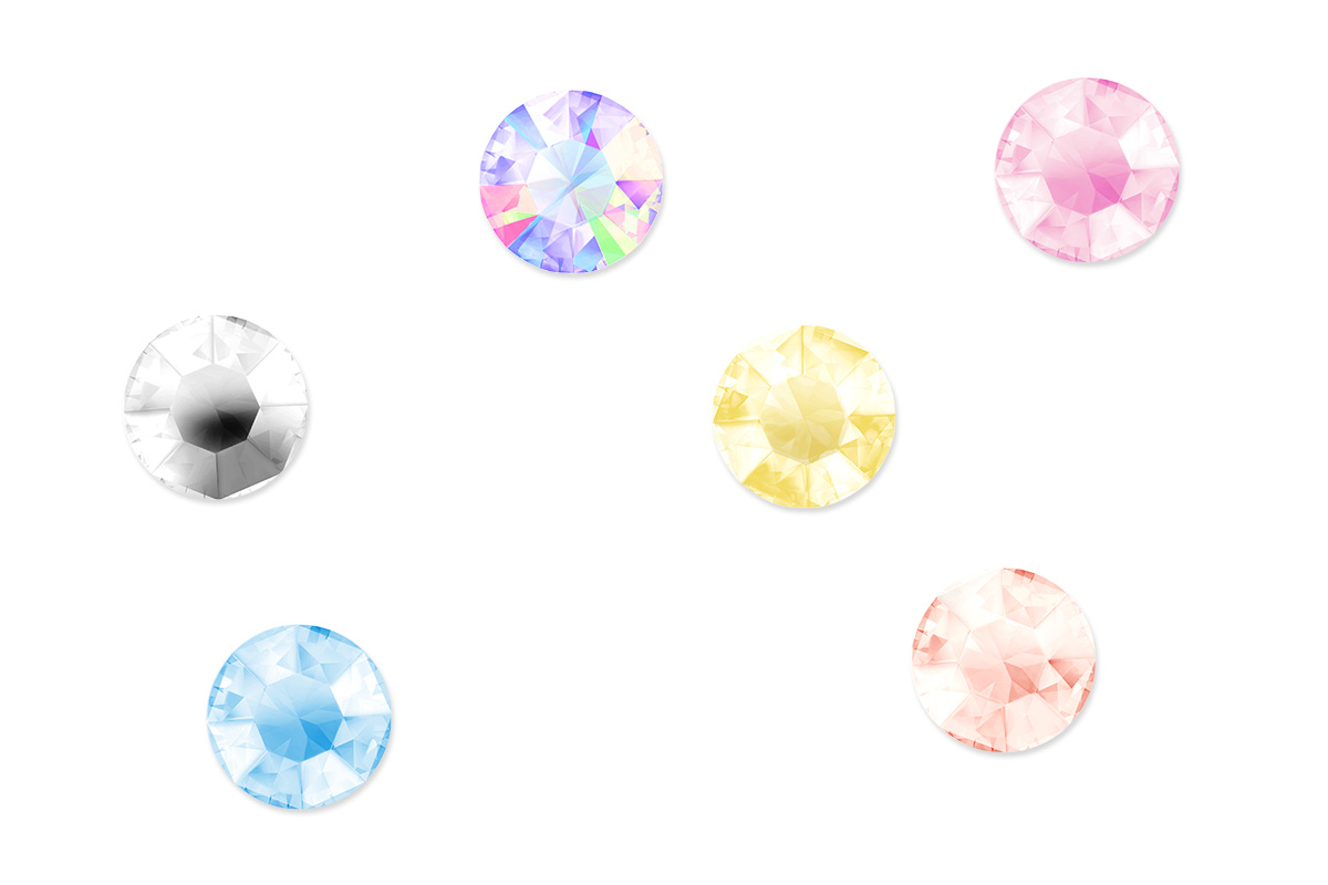 Jolifin LAVENI Rhinestone Display XL - 1,2mm pastel