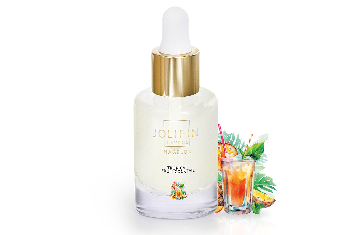 Jolifin LAVENI nail oil - tropical fruit cocktail 10ml