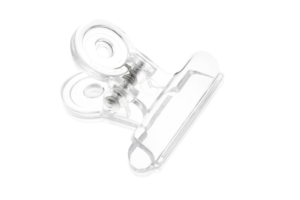 Jolifin Pinch clasps clear 5 pieces 