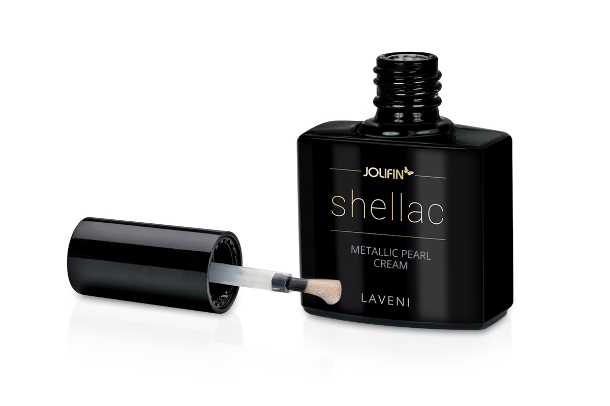 Jolifin LAVENI Shellac - metallic pearl cream 10ml