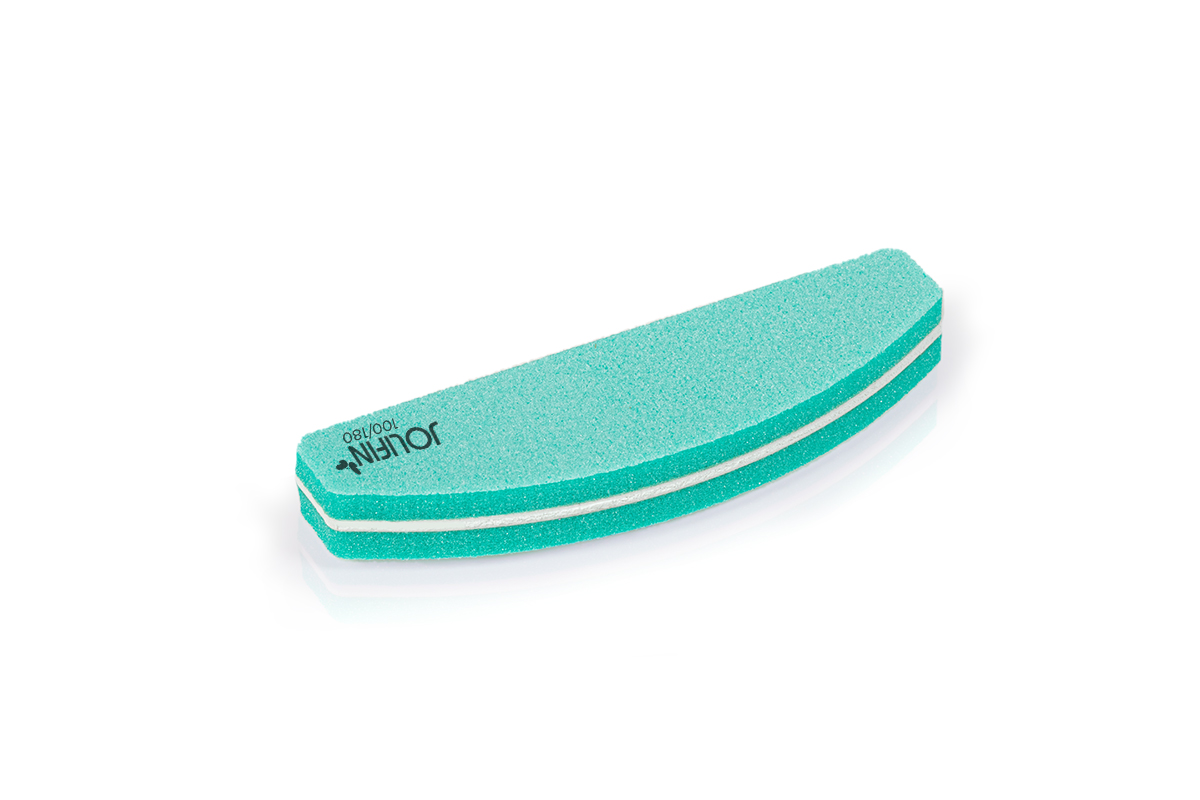Jolifin Mini Bufferfeile gebogen 100/180 - mint
