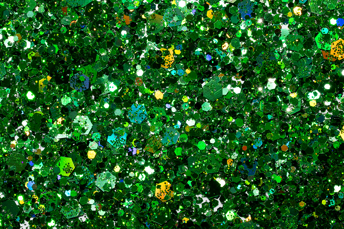 Jolifin Hexagon Glittermix - hologram green